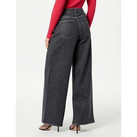 The drop Wide Leg Black Jeans Size 26 black wash - Picture 2 of 8